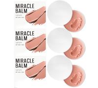 Baume hydratant rose clair pour le visage, les lèvres et les joues - feuchtigkeitsspendender brillance, portable Mehrzweck-Make-up-Balsam (3pcs)