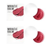 Baume hydratant rose pour le visage, les lèvres et les joues - feuchtigkeitsspendender brillance, portable Mehrzweck-Make-up-Balsam (2pcs)