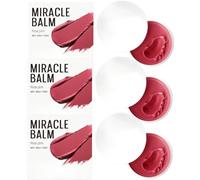 Baume hydratant rose pour le visage, les lèvres et les joues - feuchtigkeitsspendender brillance, portable Mehrzweck-Make-up-Balsam (3pcs)