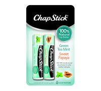 Baume l vres ChapStick 100 % naturel, au th vert, la menthe et la papaye douce, en tubes vari s - 0,15 oz chacun (lot de 2)