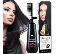 Baume lisseur,Protecteur thermique naturel de 150 ml avec peigne - Contrôle des frisottis pour des cheveux lisses, soyeux et sans frisottis, crème coiffante pour les types de cheveux Duqulle