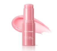 Baume Multi-usages Volume Au Collagène Rose, Stick Anti-rides Au Collagène, Format Nomade, Nourrissant Et Lissant Pour Le Visage, Le Cou, Le Contour Des Yeux Et Les Lèvres(1pc)