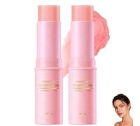Baume multi-usages volume au collagène rose,stick collagene coreen,crème de jour anti-âge raffermissante et repulpante, nourrit en profondeur,stick hydratant pour les lèvres,es yeux et le cou，2PC