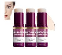 Baume multi-vitaminé au calcium, crème visage anti-âge, raffermissant, stick hydratant au collagène, stick réparateur contour des yeux anti-rides, hydratant intensif, convient aux yeux (3pcs)