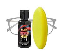 Baume nettoyant jaunissant pour réparation de rayures de lunettes de vue - 50 g - Avec éponge - Kit de réparation de rayures pour les marques d'oxydation, la brume, la décoloration, la clarté et