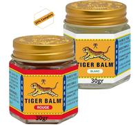 baume pour baume du tigre Thailandais 100% authentique grand format rouge et blanc lot de 02 produits Solution Naturelle pour un Bien-Être Quotidien
