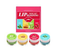 Baume Pour Les Lèvres | Nourrissant Et Non Collant En 4 Pièces Avec Crème Et Brosse | Baume Hydratant pour Lèvres | pour Noël Soin Quotidien Maquillage Femmes Filles Voyage Adolescent