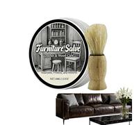 Baume Pour Meubles Avec Brosse | 100 g Restaurateur De Brillance Bois | Lustrant Et Conditionneur Pour Canapé En Cuir,Pour Les Taches Recoloration Nettoyage Restauration Et Entretien Canapé Siège Bott