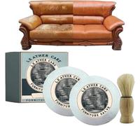 Baume pour meubles avec brosse pour cuir et bois, nourrissant, multi-usages, protège des rayures et prévient les fissures et la décoloration des meubles