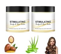 Baume stimulant pour le cuir chevelu et les cheveux, nourrit en profondeur le cuir chevelu sec, renforce les cheveux à partir de la racine, crème hydratante pour tous types (2pcs)