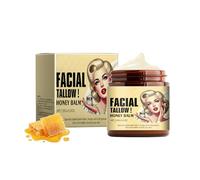 Baume visage au miel et au suif, hydratant naturel visage et corps pour peaux sèches, soin peaux sensibles, hydratation non grasse, crème anti-âge pour hommes et femmes (1)