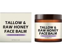 Baume Visage au Suif et au Miel Brut, Soin Hydratant Lissant et Nourrissant, pour une peau naturellement équilibrée, Crème Raffermissante, pour le Visage et le Corps