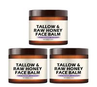 Baume visage au suif et au miel, hydratant lissant et nourrissant pour les peaux sèches et sensibles, pour les soins du visage et du corps,3pcs