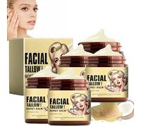 Baume visage fouetté au suif de bœuf nourri à l'herbe et au miel - Crème visage au suif et à l'huile d'olive, soulage les peaux sèches et sensibles, crème hydratante intense pour le (5)