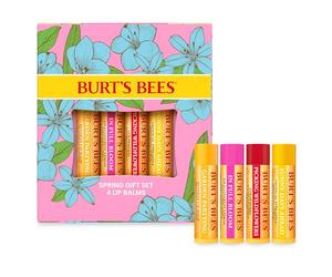 Baumes à lèvres In Full Bloom Burt's Bees, fraise, ananas, fruit du dragon | Comprend de la cire d'abeille, du citron fruit du dragon, de l'ananas tropical, de la fraise, de la cire d'abeille provenant