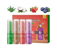 Baumes à Lèvres, Lot de 4 Soin des Lèvres Naturel en Vrac pour Les Lèvres Hydratantes, Réparatrices et Sèches - 6 Saveurs - Fruits