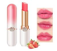 Baumes à lèvres teintés de fraise de myrtille, rouge à lèvres changeant de couleur de pêche, moisturisant de longue durée Baume à lèvres de soins à lèvres Gloss à lèvres magique (1pc Fraise)