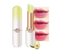 Baumes à lèvres teintés de fraise de myrtille, rouge à lèvres changeant de couleur de pêche, moisturisant de longue durée Baume à lèvres de soins à lèvres Gloss à lèvres magique (1pc Avocat)