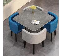 Baumwollleinen 10 Table basse ronde et 4 chaises Petite table de salle à manger et de réunion pour bureau, maison et magasins. Meuble élégant pour conférence