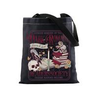 BAUNA Dark Romance Reader Society Sac fourre-tout Spicy Book Club Cadeau Dark Academia Bookish Canvas Bag Morally Grey Cadeau Trigger Avertissement Livre Cadeau, Sac fourre-tout Dark Romance, 35*40cm