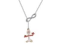 BAUNA Forky Toy Story Cadeau : boucles d'oreilles et collier, 2.3 cm by 2.8 cm, Métal