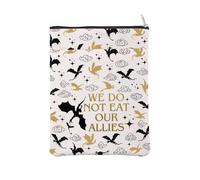 BAUNA Fourth Wings Inspire Pochette de Livre Xaden Riorson Cadeau Dragon Rider Cadeau Basgaith We Do Not Eat Our Allies Couverture de Livre pour Bookish (Allies BM)