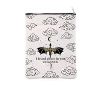 BAUNA Fourth Wings Pochette de Livre de Marchandises Dragon Rider Cadeau Xaden Riorson Cadeau Fantasy Dragon I Found Peace in You Couverture du Livre de Violence (Violence BM)