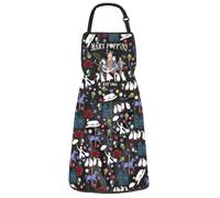 BAUNA Miss Poppins Tablier de cuisine Mary Est 1964 avec poche Poppins Décoration de cuisine Cadeau de pendaison de crémaillère, Tablier Mary 1964, taille unique