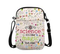 BAUNA Sac à bandoulière pour professeur de sciences avec inscription « It's Like Magic But Real », Science Cb, 15*21*2cm