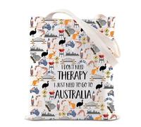 BAUNA Sac fourre-tout pour amoureux de l'Australie - Sac à bandoulière de vacances - Cadeau souvenir de voyage de lune de miel - Cadeau de voyage australien, Sac fourre-tout Australie, 32*37CM