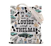 BAUNA Sac fourre-tout réutilisable avec inscription « Louise Needs A Thelma » et « Thelma and Louise »