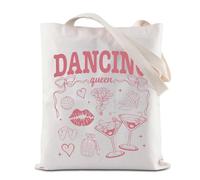 BAUNA Sac fourre-tout réutilisable pour enterrement de vie de jeune fille, motif reine dansante, sac à provisions The Bach Bride, Sac fourre-tout Dancing Queen, 35*40cm