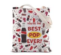 BAUNA Soda Sac fourre-tout réutilisable avec inscription « You're the Best Pop Ever » Sac à provisions Sac à bandoulière, Sac fourre-tout Best Pop Ever, 35*40cm