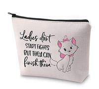 BAUNA Trousse à maquillage avec citation de Marie Aristochats « Don't Start Fights But They Can Finish Them », Ladies