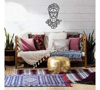 Baupor Frida Kahlo en métal Décoration murale en métal Décoration murale 3d en métal Sculpture murale en métal décor pour Home Office Chambre à coucher Salon extérieur Décoration (40 x 62 cm)