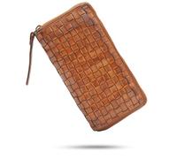 Baur Portefeuille pour femme en cuir lavé extra doux | Portefeuille au look usé avec protection RFID | Grand portefeuille avec de nombreux compartiments pour cartes | Fermeture éclair intégrale