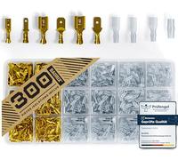 BAURIX® Jeu de 300 cosse electrique - 2,8 mm I 4,8 mm I 6,3 mm - Assortiment de crimp connector - Cosses electriques a sertir mâle & femelle - Assortiment cosses - Cosse electrique isolé