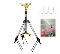 BAUSATZ Arroseur à trépied, arroseur de jardin pour pelouse, arroseur de pelouse, arroseur d'herbe, arroseur d'eau pour jardin, arroseur oscillant, arroseur rotatif à 360° (connecteur de 1,9 cm)