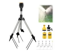 BAUSATZ Arroseur à trépied, arroseur de jardin pour pelouse, arroseur de pelouse, arroseur d'herbe, arroseur d'eau pour jardin, arroseur oscillant, arroseur rotatif à 360° (connecteur 1,27 cm)