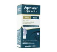 Bausch & Lomb Gouttes pour yeux Aqualarm Triple Action Nuit Yeux secs et fatigués 10 ml