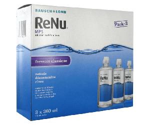 Bausch & Lomb Contactologie Renu MPS Solution Multifonctions Lot de 3 x 360ml