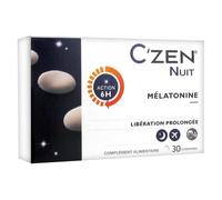 Bausch & Lomb C'zen Nuit Mélatonine Libération Prolongée 30 comprimés