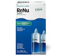 Bausch + Lomb ReNu MultiPlus Lot de 2 solutions nettoyantes pour lentilles de contact souples avec dissolvant de protéines, 2 x 360 ml