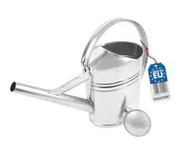 BAUSTER Arrosoir en zinc 10 l - Arrosoir en métal galvanisé avec douchette d'arrosage, arrosoir de jardin robuste en acier pour l'intérieur et l'extérieur, idéal pour l'arrosage des fleurs et