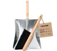 Bauster® Balai avec pelle et balayette, en métal galvanisé, balayette et pelle