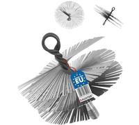 BAUSTER® Balai de cheminée en tôle d'acier à ressort 125 mm - Balai plat - Brosse à suie - Nettoyeur de cheminée - Cheminée en brique - Différentes tailles - Accessoires de poêle à bois et cuisinières