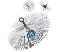 BAUSTER® Balai de cheminée en tôle d'acier à ressort 150 mm - Balai plat - Brosse à suie - Nettoyeur de cheminée - Cheminée en brique - Différentes tailles - Accessoires de poêle à bois et cuisinières