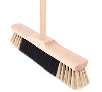 BAUSTER® Balai d'Intérieur et Extérieur Avec Manche 120 cm - Industriel et de Jardin Pour Routes et Allées (600 mm + Manche 120 cm)