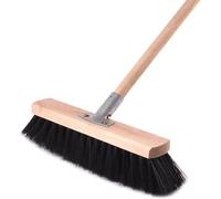 BAUSTER® Balai robuste avec manche de 120 cm | Poils en nylon | Balai de rue et d'intérieur | Balai industriel, d'intérieur et de jardin | Différentes largeurs 300 à 1000 mm (balai 500 mm + manche 120