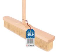 BAUSTER® Balai robuste de 500 mm avec manche de 120 cm en poils naturels - Balai industriel - Balai d'intérieur - Balai de jardin pour routes et allées